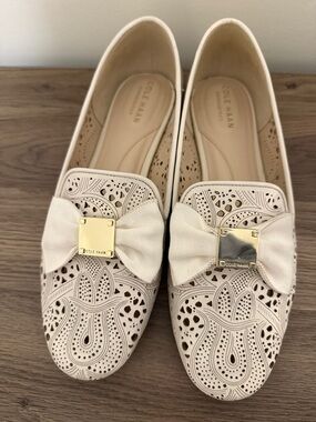 Cole Haan Callie Tali Laser Cut Bow Flats